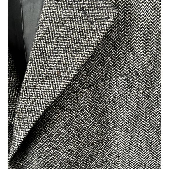 Armani Collezioni Brown Herringbone Stripe Blazer Mens Size EU 52R Wool Silk - Picture 13 of 13